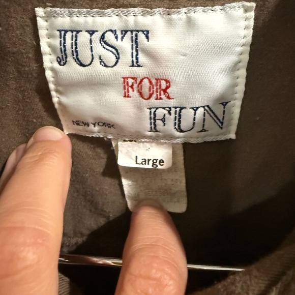 VTG Brown Bejeweled Rhinestone Button-Up Shirt 100% Cotton - Picture 3 of 7